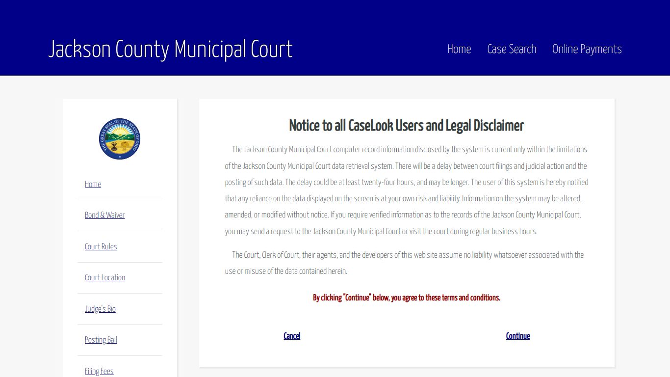 Jackson County Municipal Court - Record Search